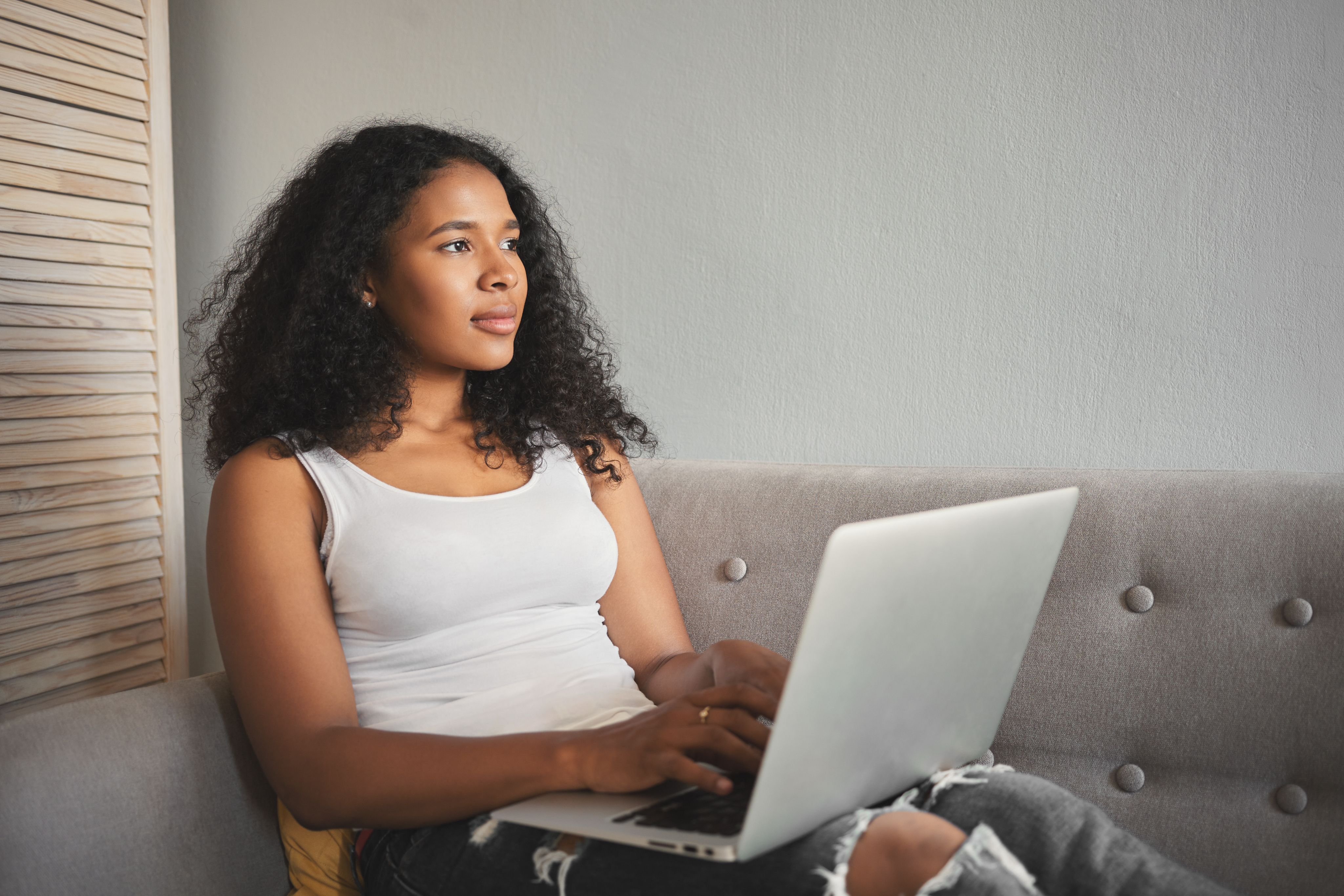 Woman using a single account to work as both client and freelancer